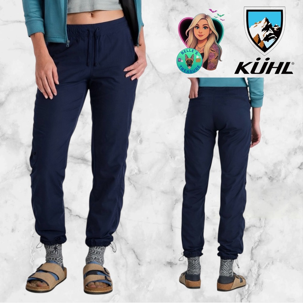 Kuhl Freeflex Move Pants Womens Small Regular‎ Navy Blue Hiking Joggers Stretch